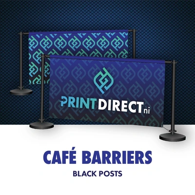  Cafe Barriers -  Black Posts 1