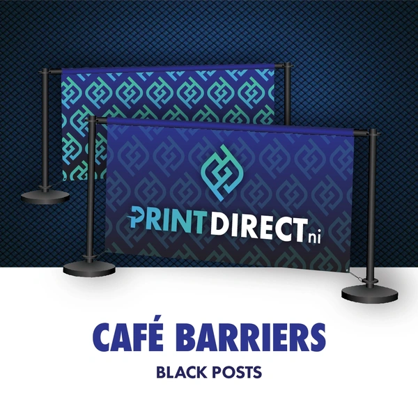  Cafe Barriers -  Black Posts 1